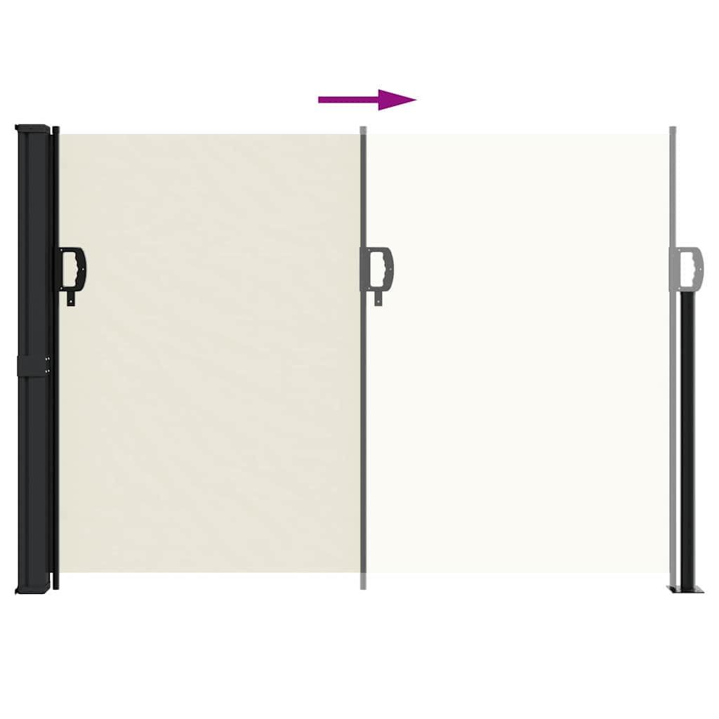 Toldo lateral retrátil 140x300 cm cor creme