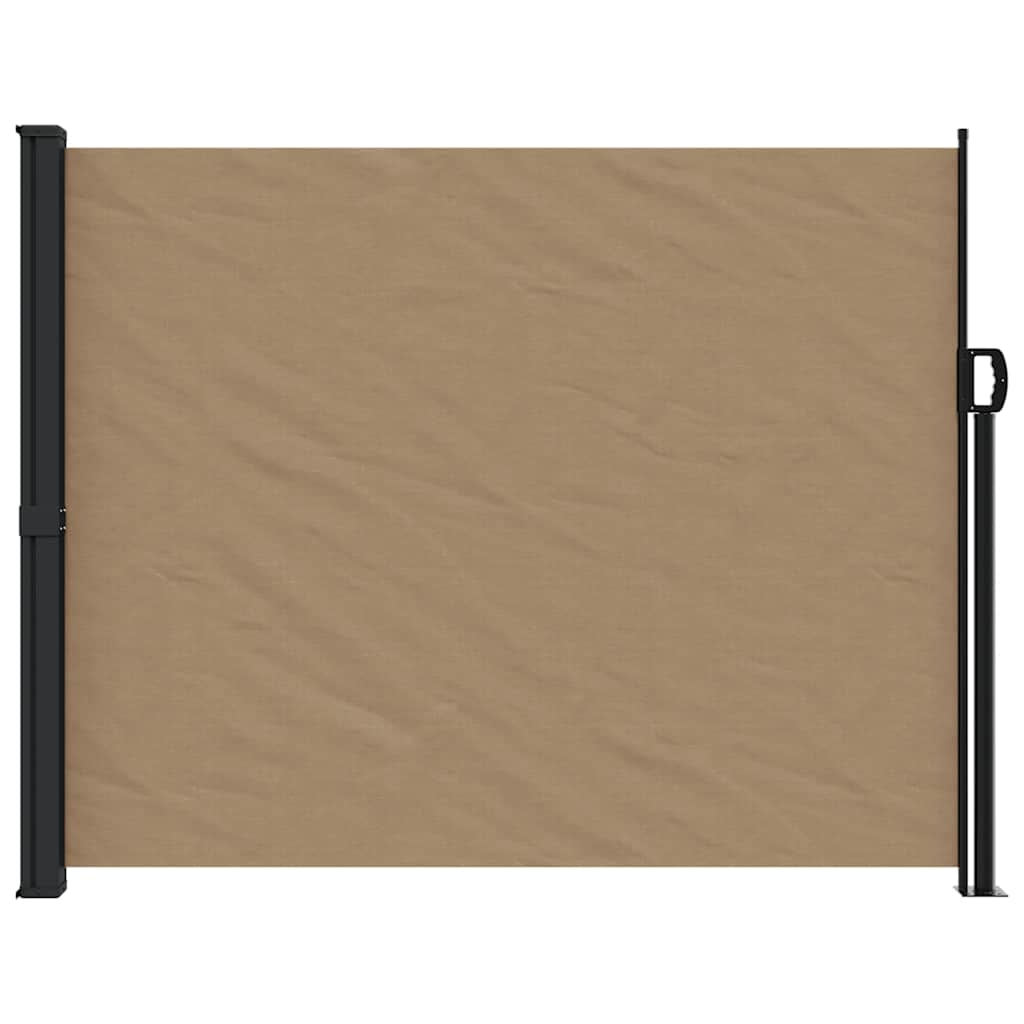Toldo lateral retrátil 160x300 cm cinzento-acastanhado