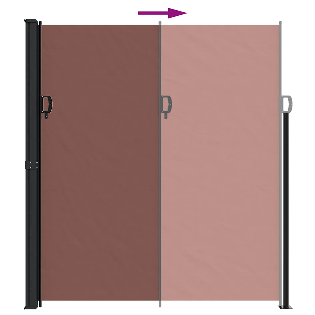 Toldo lateral retrátil 220x300 cm castanho