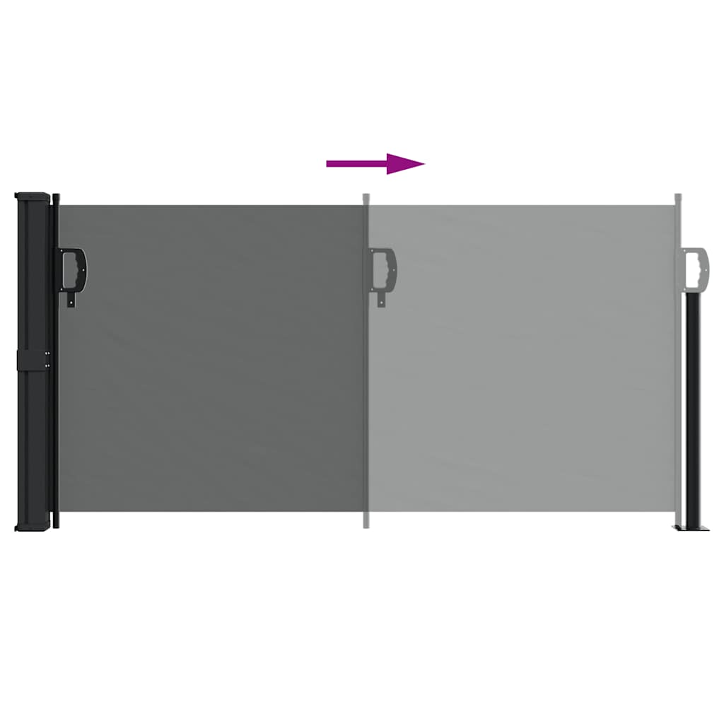 Toldo lateral retrátil 100x500 cm antracite