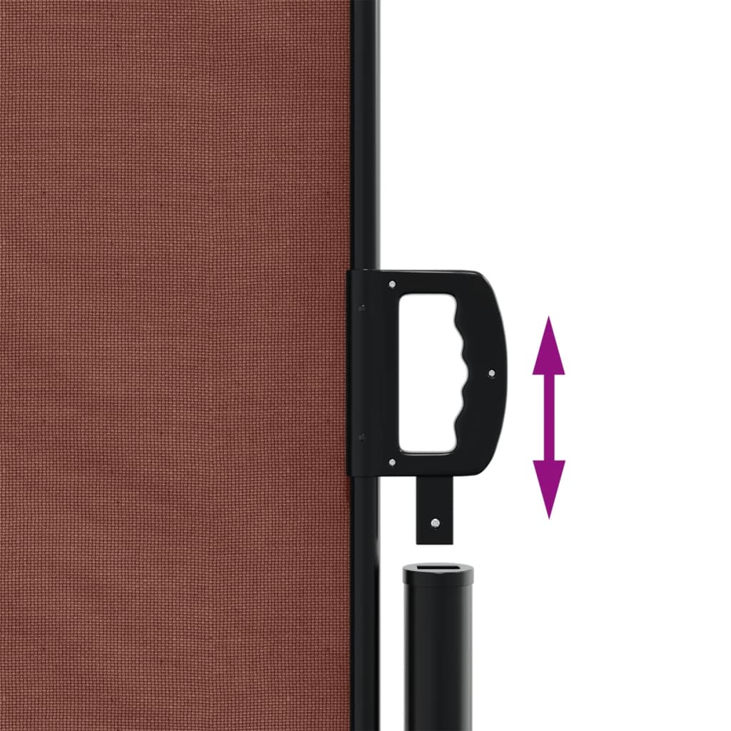 Toldo lateral retrátil 140x600 cm castanho