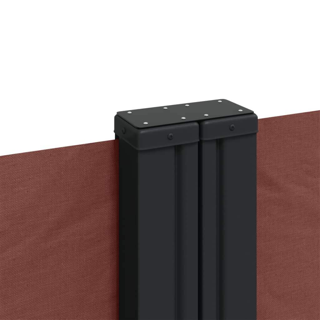 Toldo lateral retrátil 140x600 cm castanho