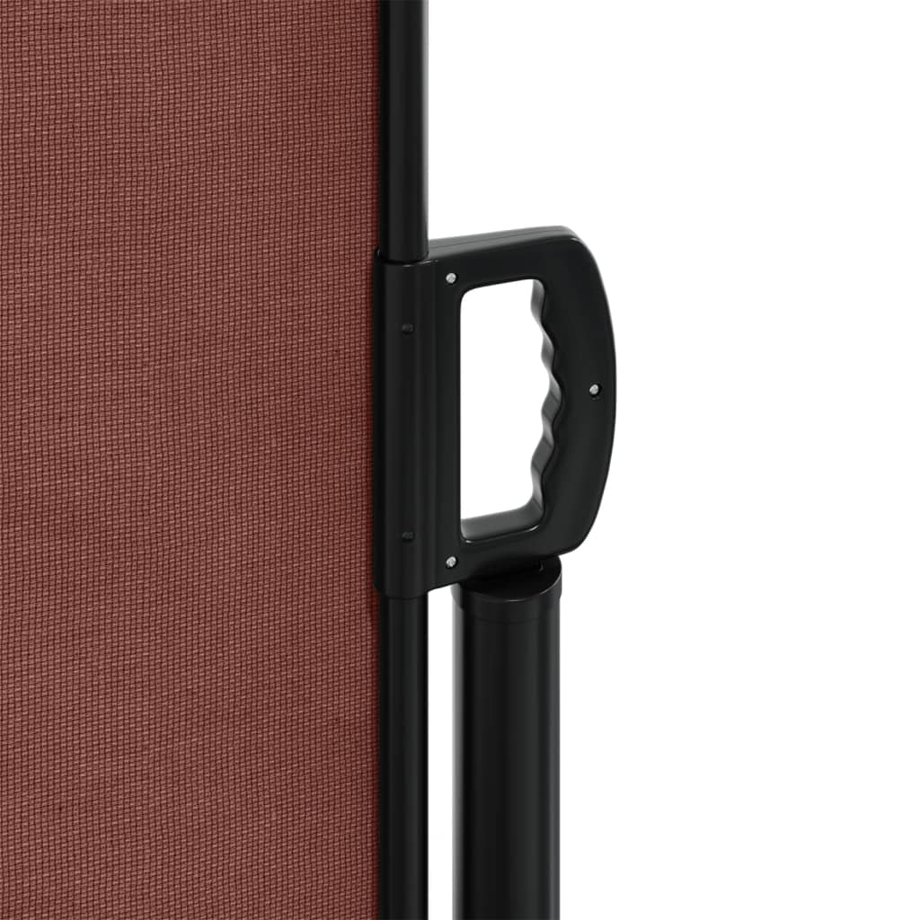 Toldo lateral retrátil 140x600 cm castanho