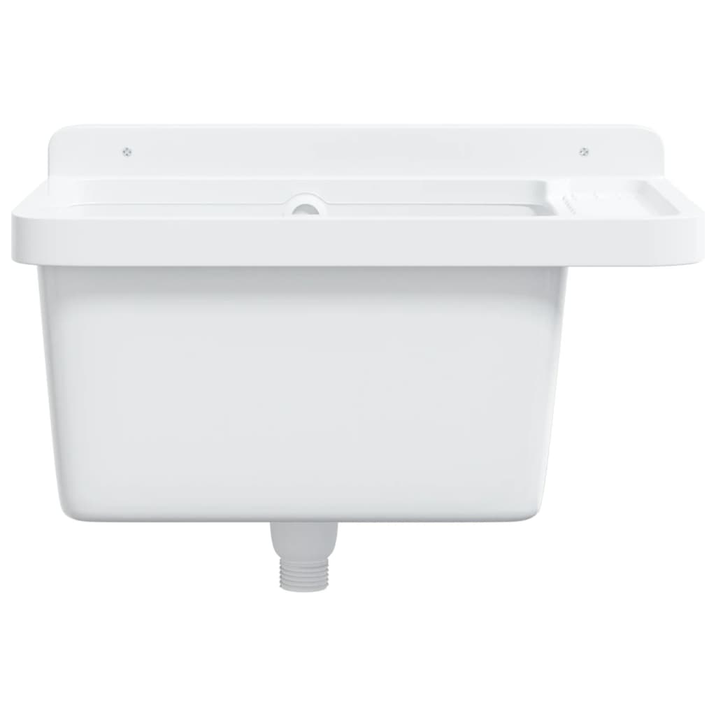Lavatório de parede 50x35x24 cm resina branco