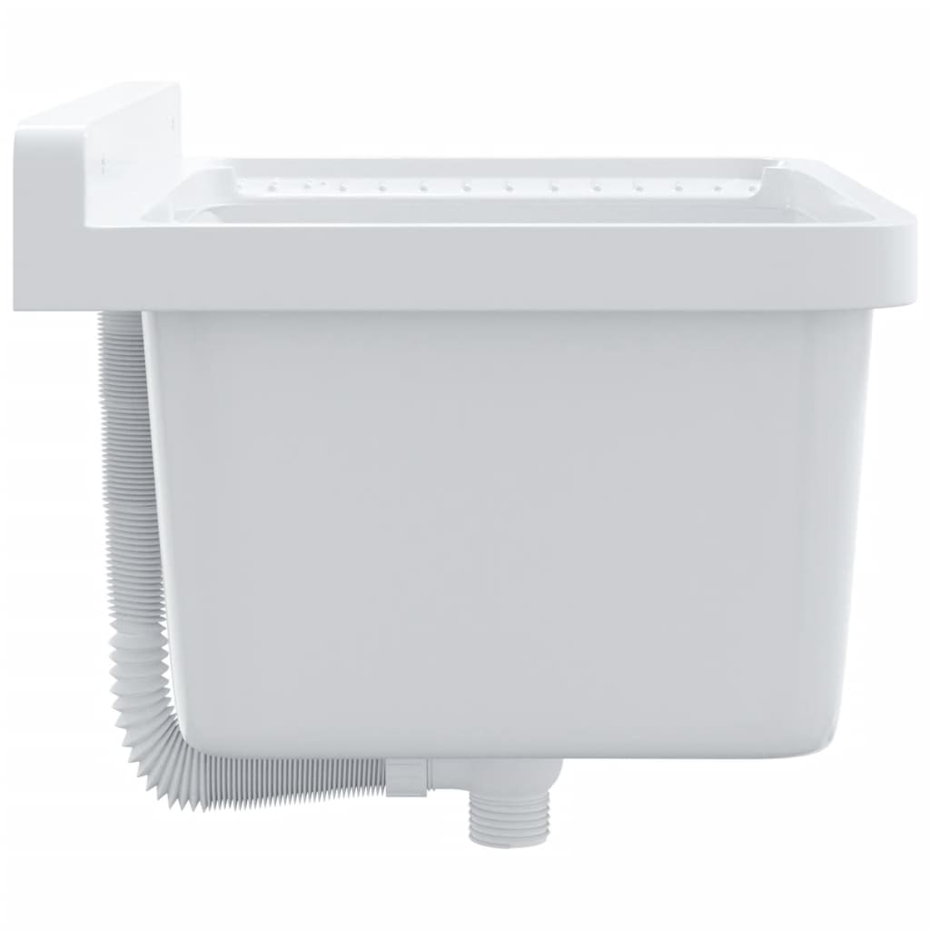 Lavatório de parede 50x35x24 cm resina branco