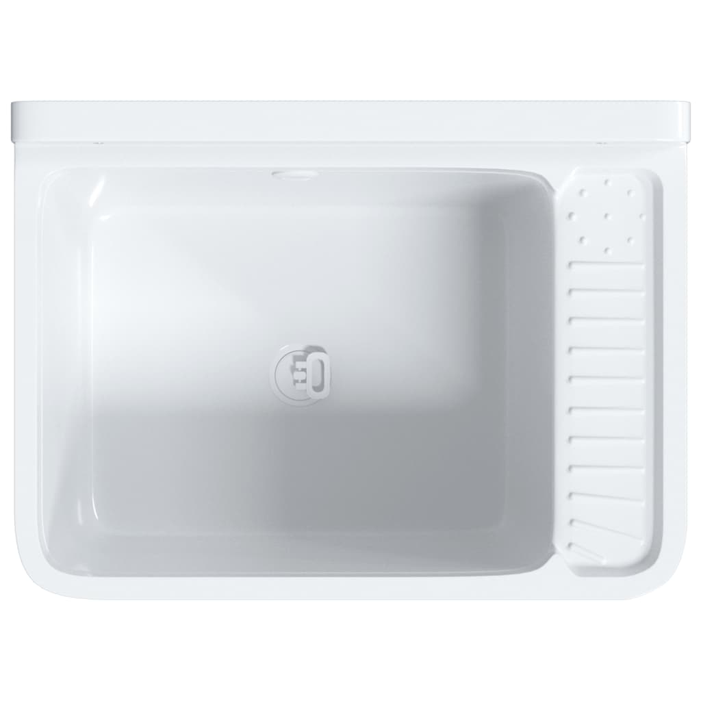 Lavatório de parede 50x35x24 cm resina branco