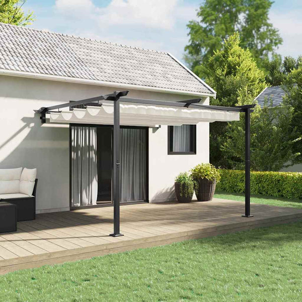 Gazebo Montado na Parede Creme Aço
