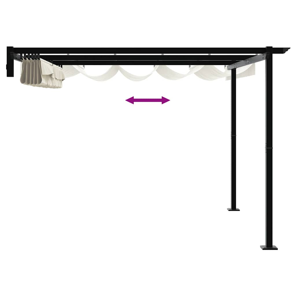Gazebo Montado na Parede Creme Aço