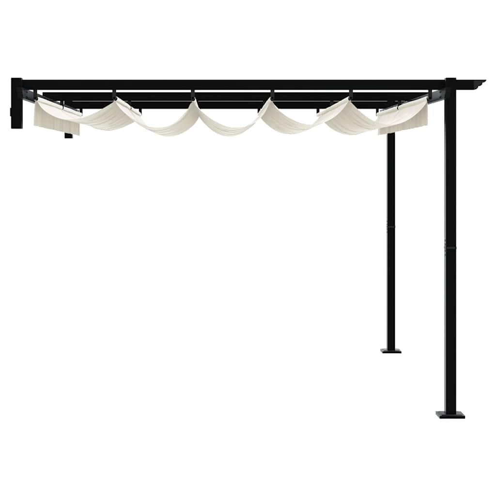 Gazebo Montado na Parede Creme Aço