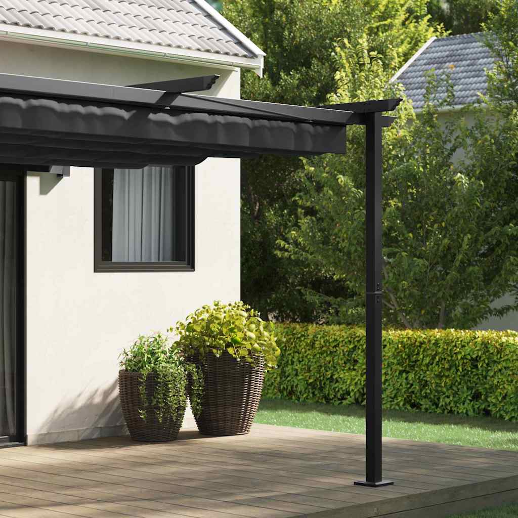 Gazebo Montado na Parede Antracite Aço