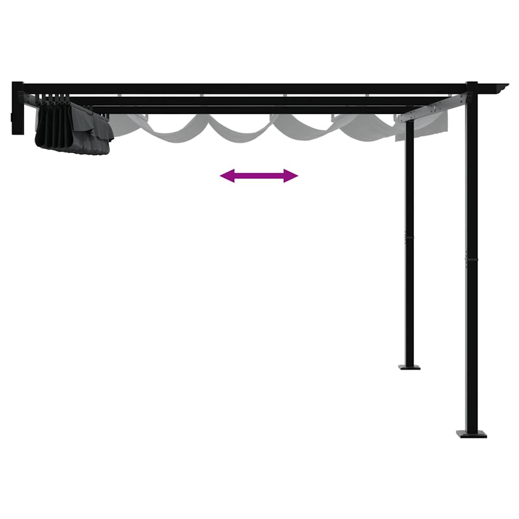 Gazebo Montado na Parede Antracite Aço