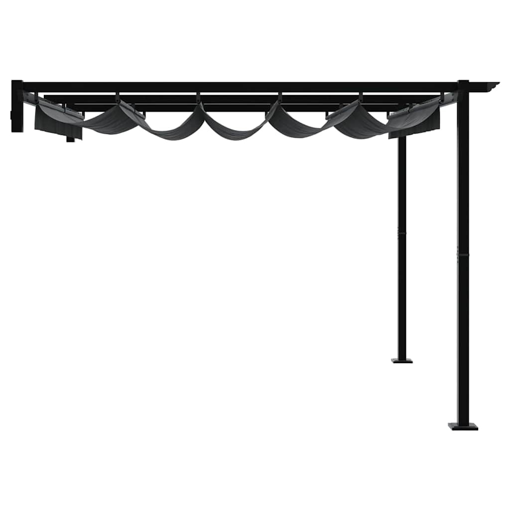 Gazebo Montado na Parede Antracite Aço