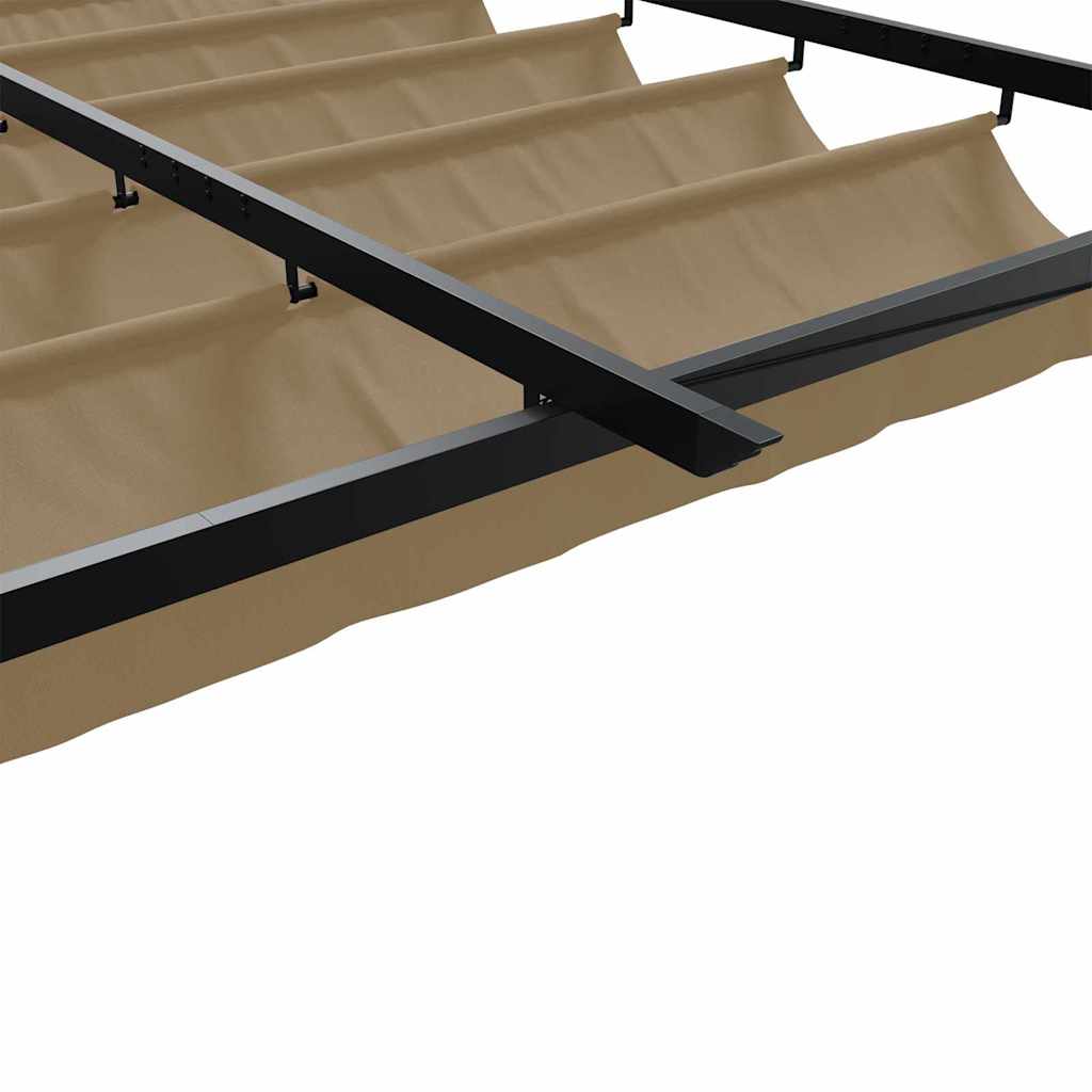 Gazebo Montado na Parede Cinzento-acastanhado Aço