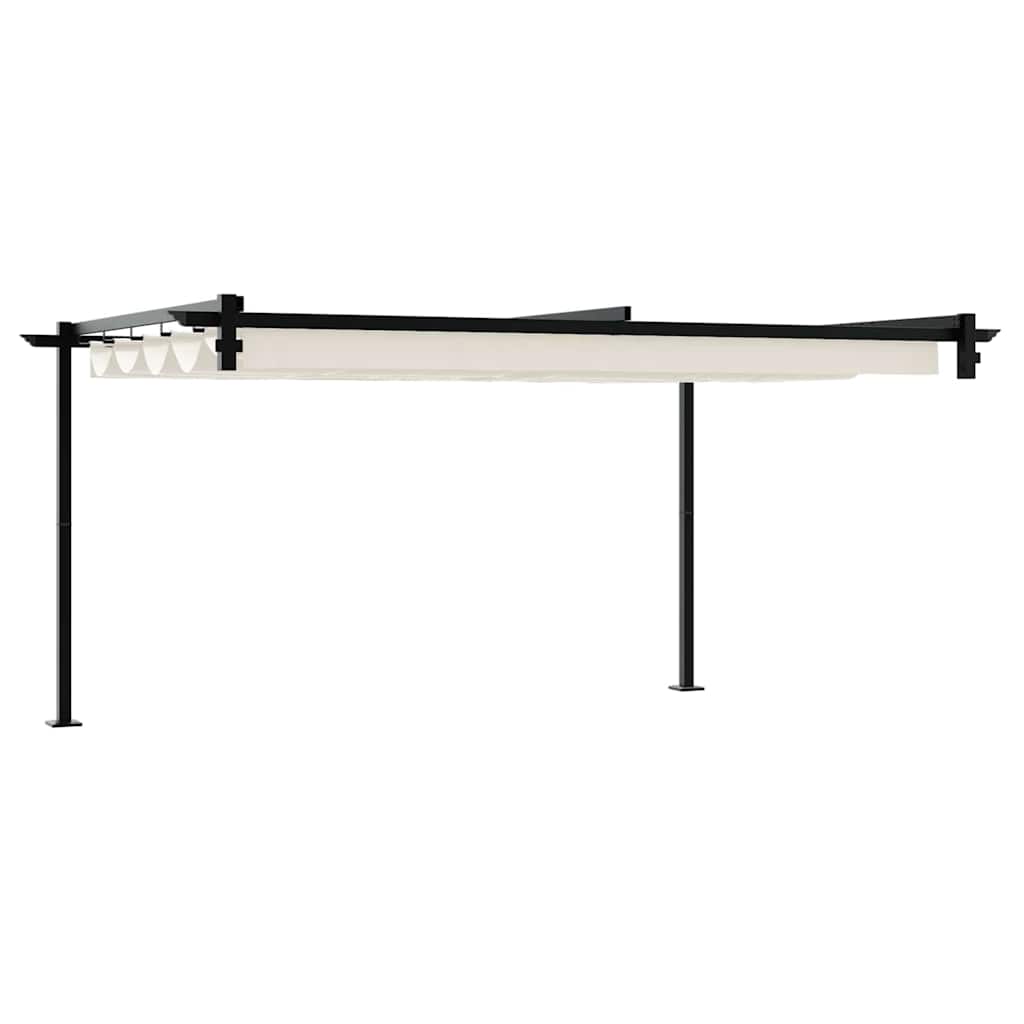 Gazebo Montado na Parede Creme Aço