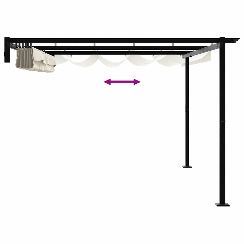 Gazebo Montado na Parede Creme Aço