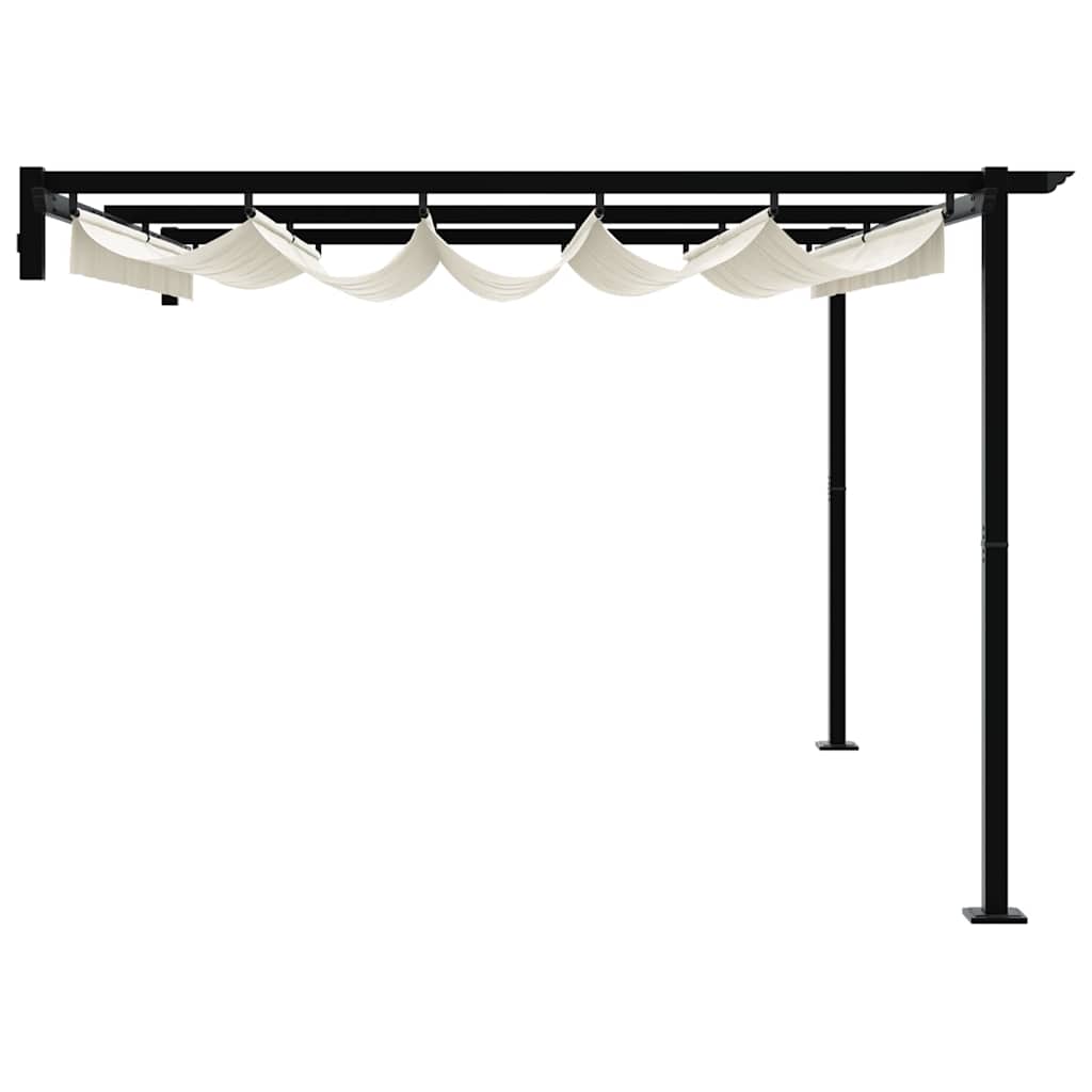 Gazebo Montado na Parede Creme Aço