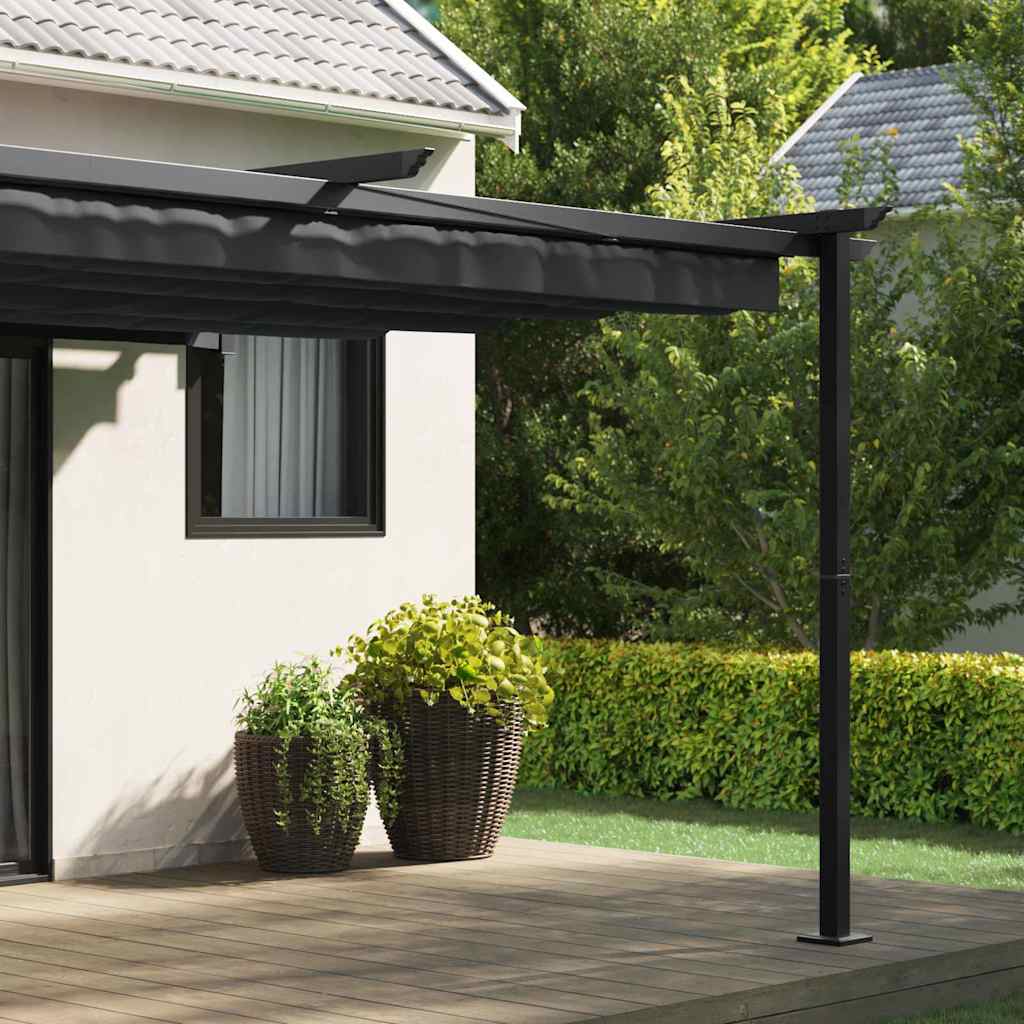 Gazebo Montado na Parede Antracite Aço