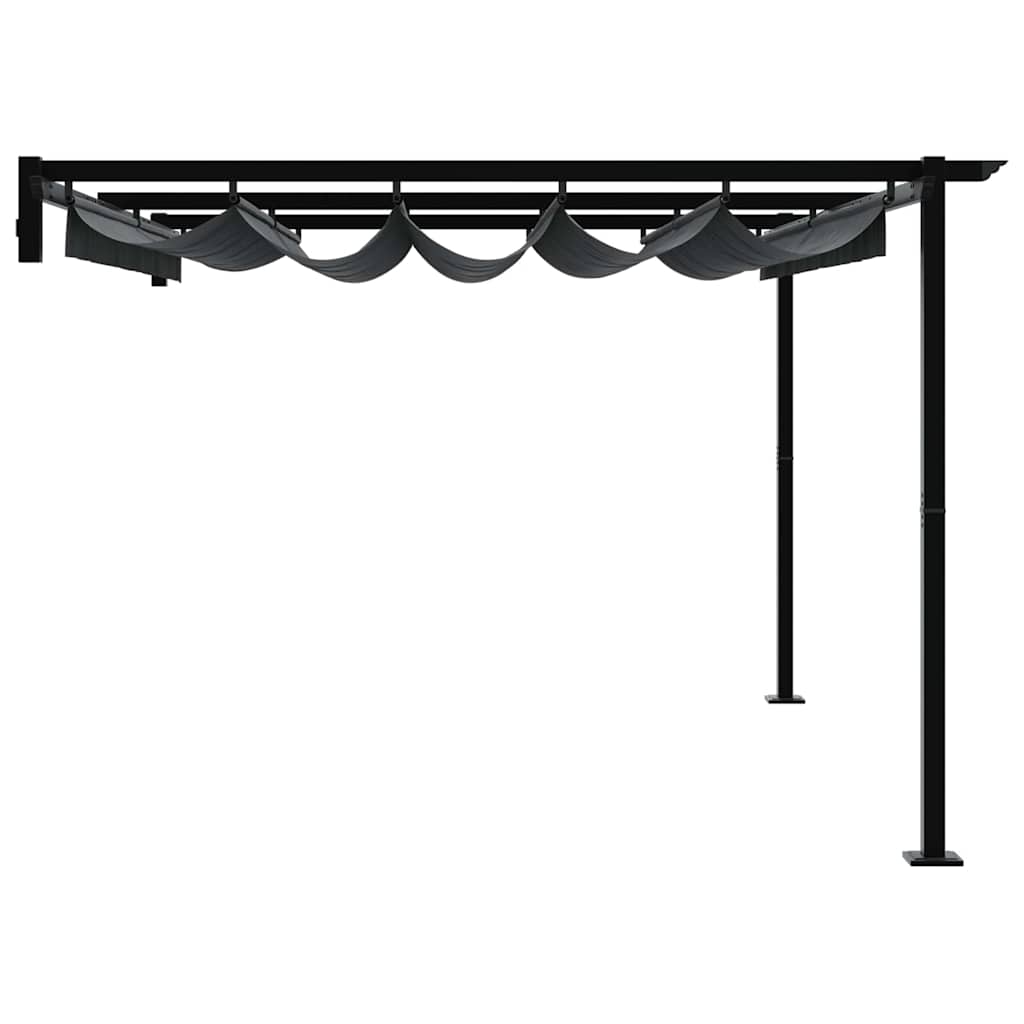 Gazebo Montado na Parede Antracite Aço