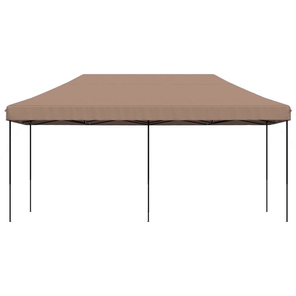 Tenda para festas pop-up dobrável 580x292x315 cm castanho
