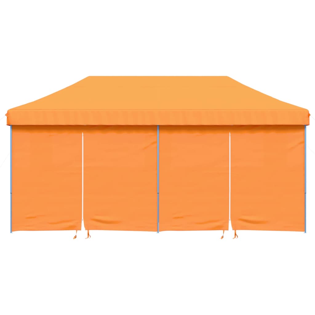 Tenda para festas pop-up dobrável c/ 4 paredes laterais laranja