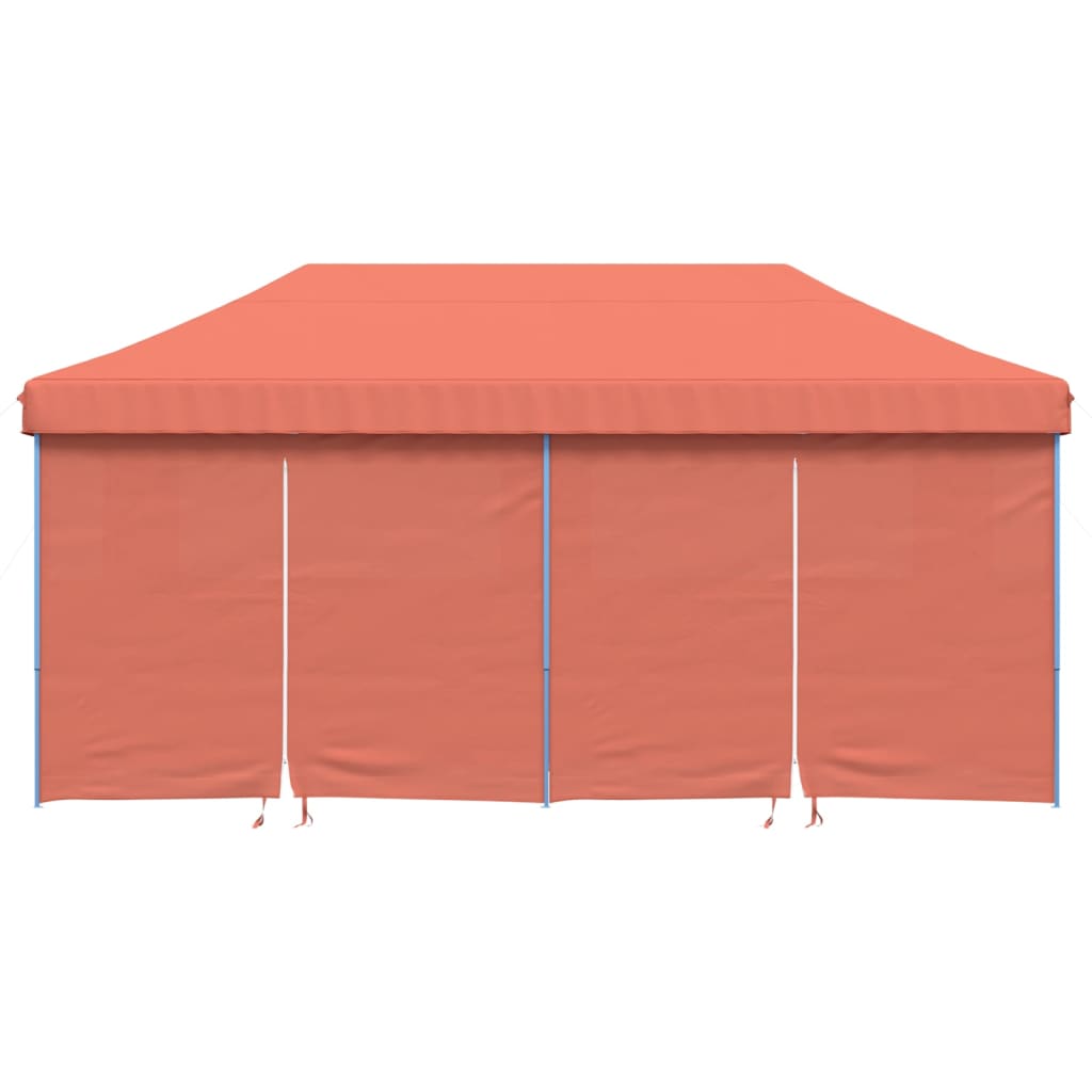 Tenda p/ festas pop-up dobrável 4 paredes laterais terracotta