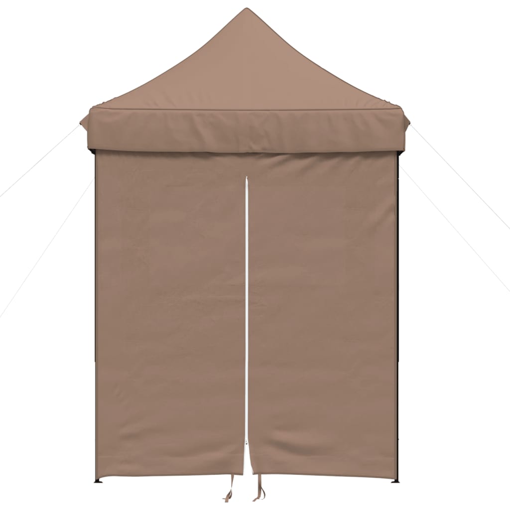 Tenda p/ festas pop-up dobrável com 4 paredes laterais castanho
