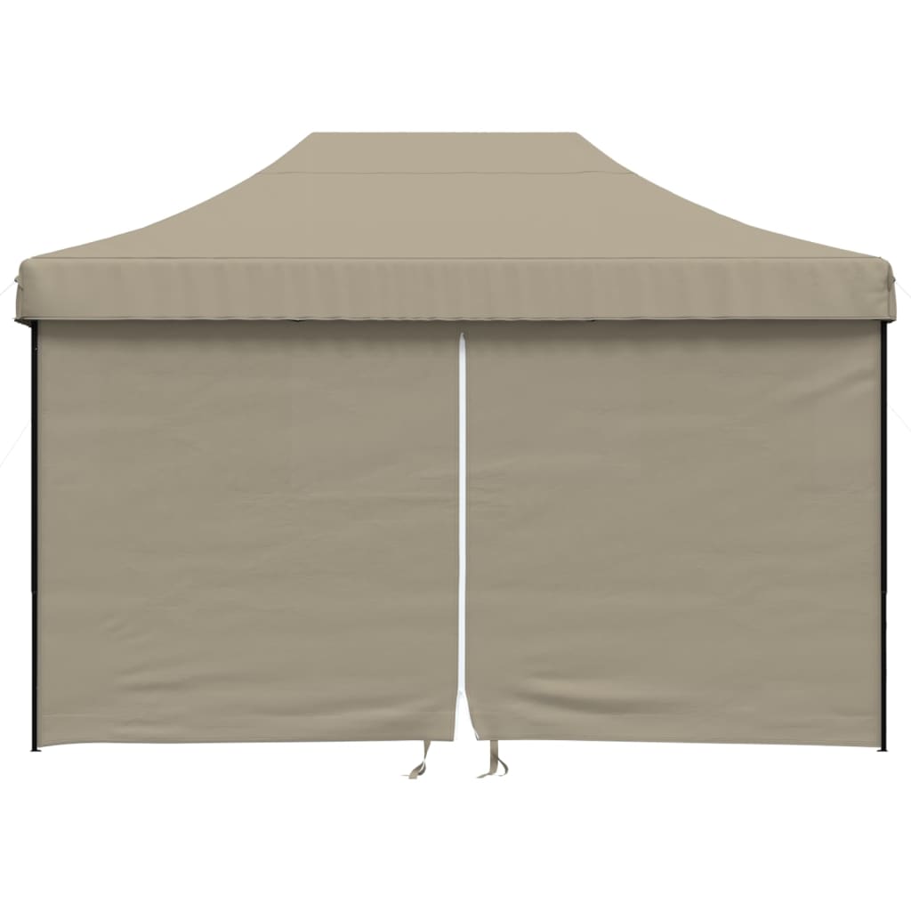 Tenda p/ festas pop-up dobrável c/ 4 paredes cinza-acastanhado