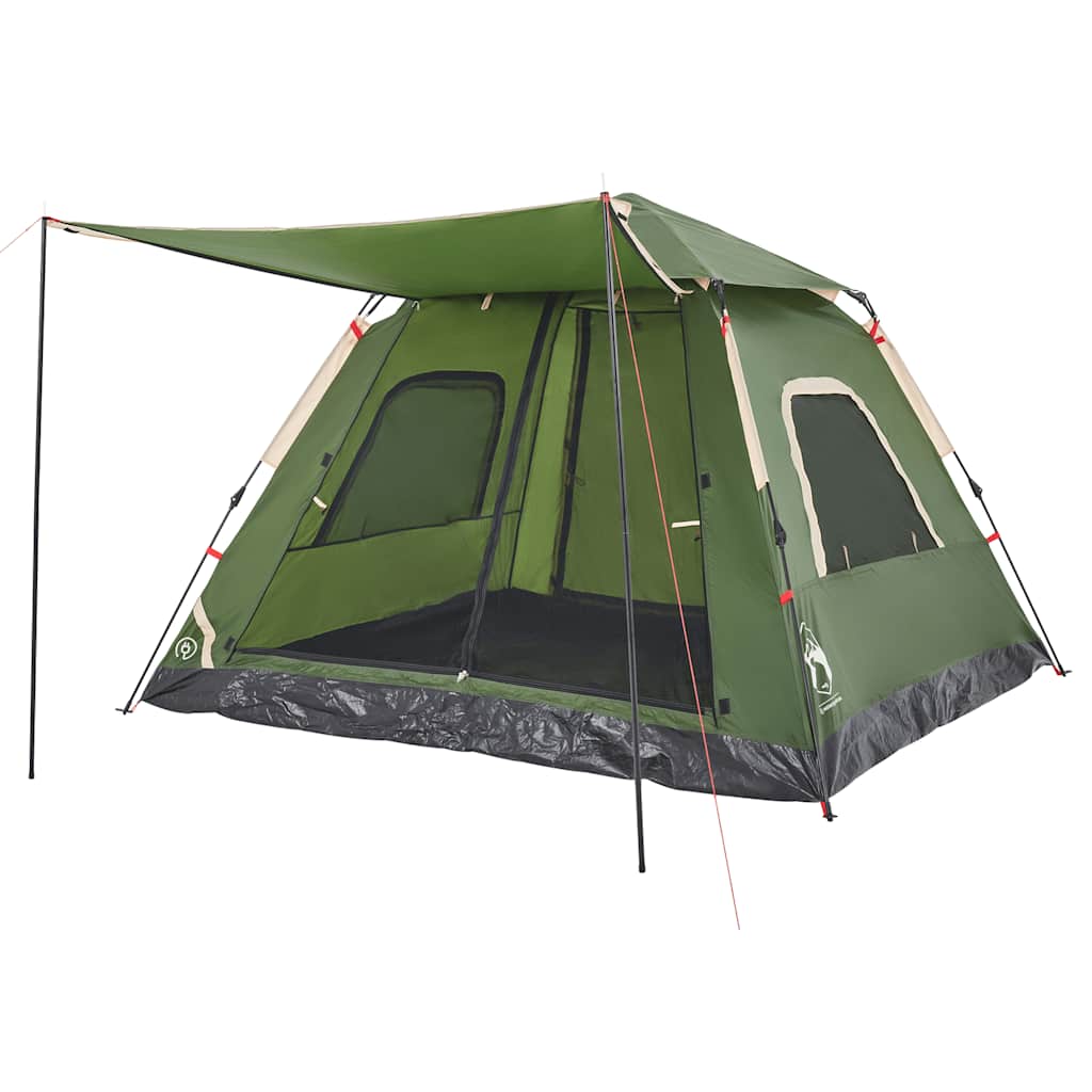 Tenda de campismo cúpula para 5 pessoas libertação rápida verde