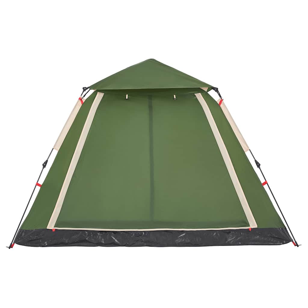 Tenda de campismo cúpula para 5 pessoas libertação rápida verde