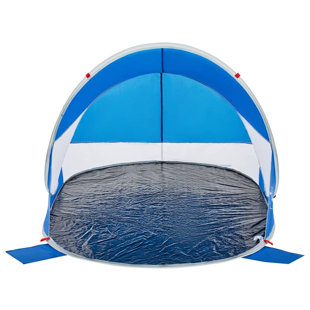 Tenda de praia pop-up impermeável azul ciano