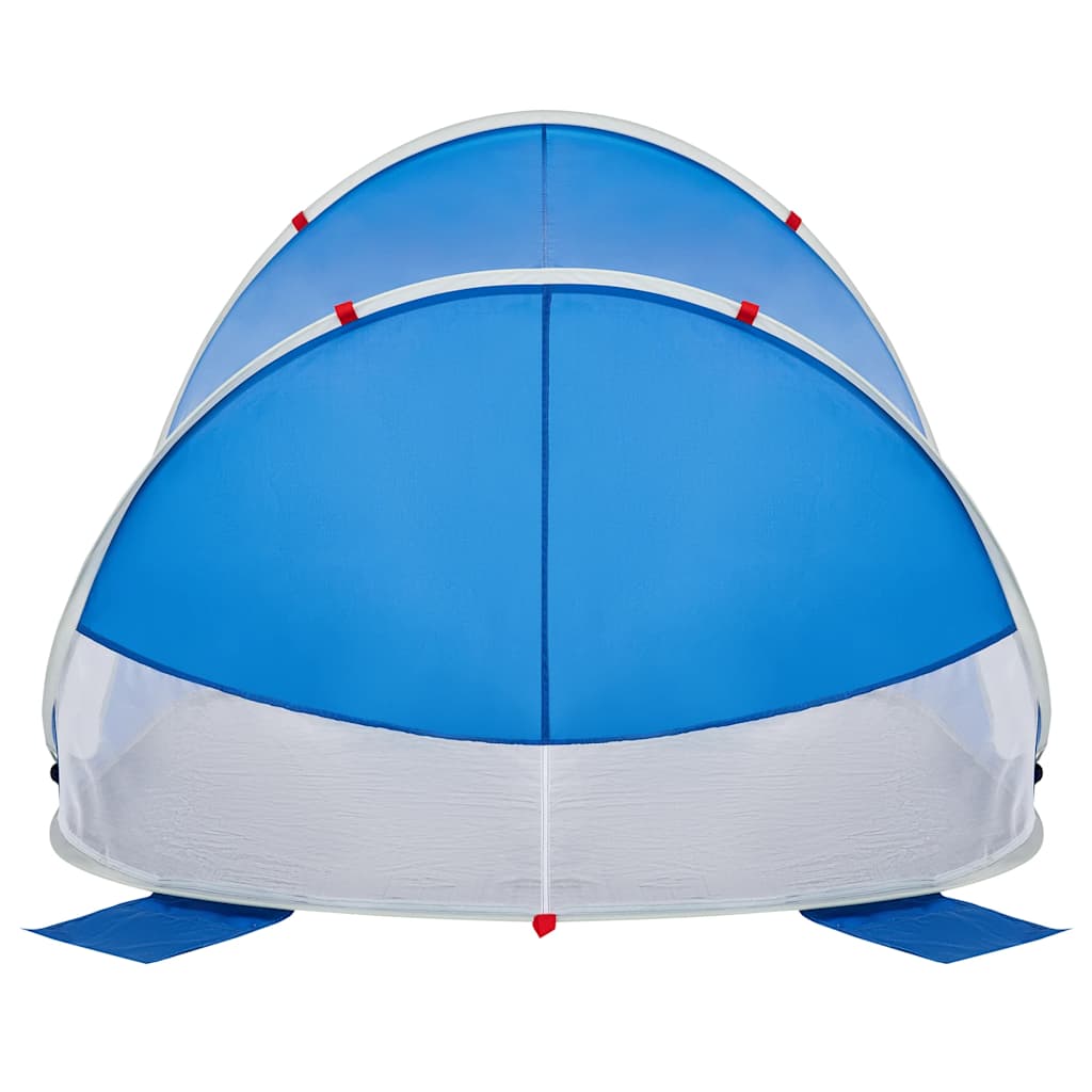 Tenda de praia pop-up impermeável azul ciano