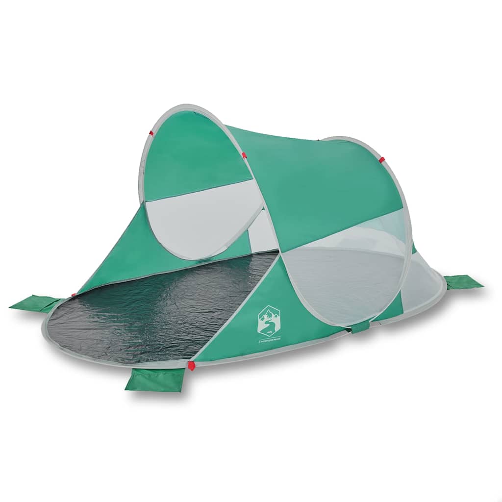 Tenda de praia pop-up impermeável verde mar