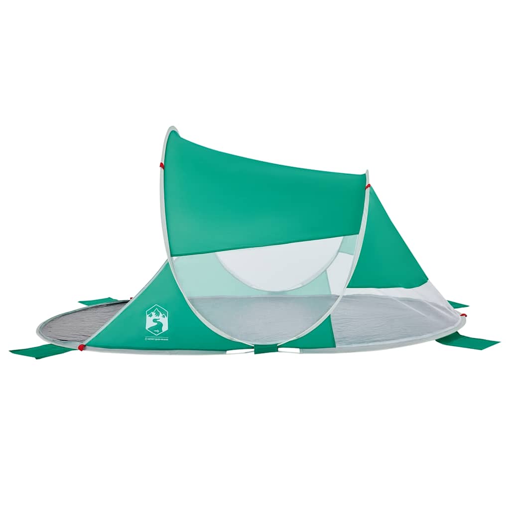Tenda de praia pop-up impermeável verde mar