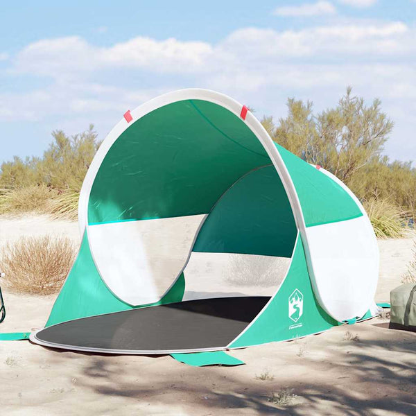 Tenda de praia pop-up impermeável verde mar