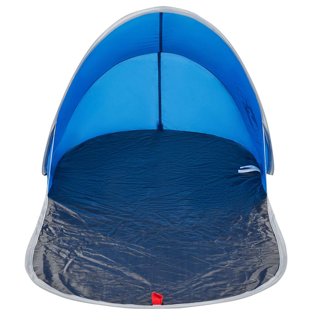 Tenda de praia pop-up impermeável azul ciano