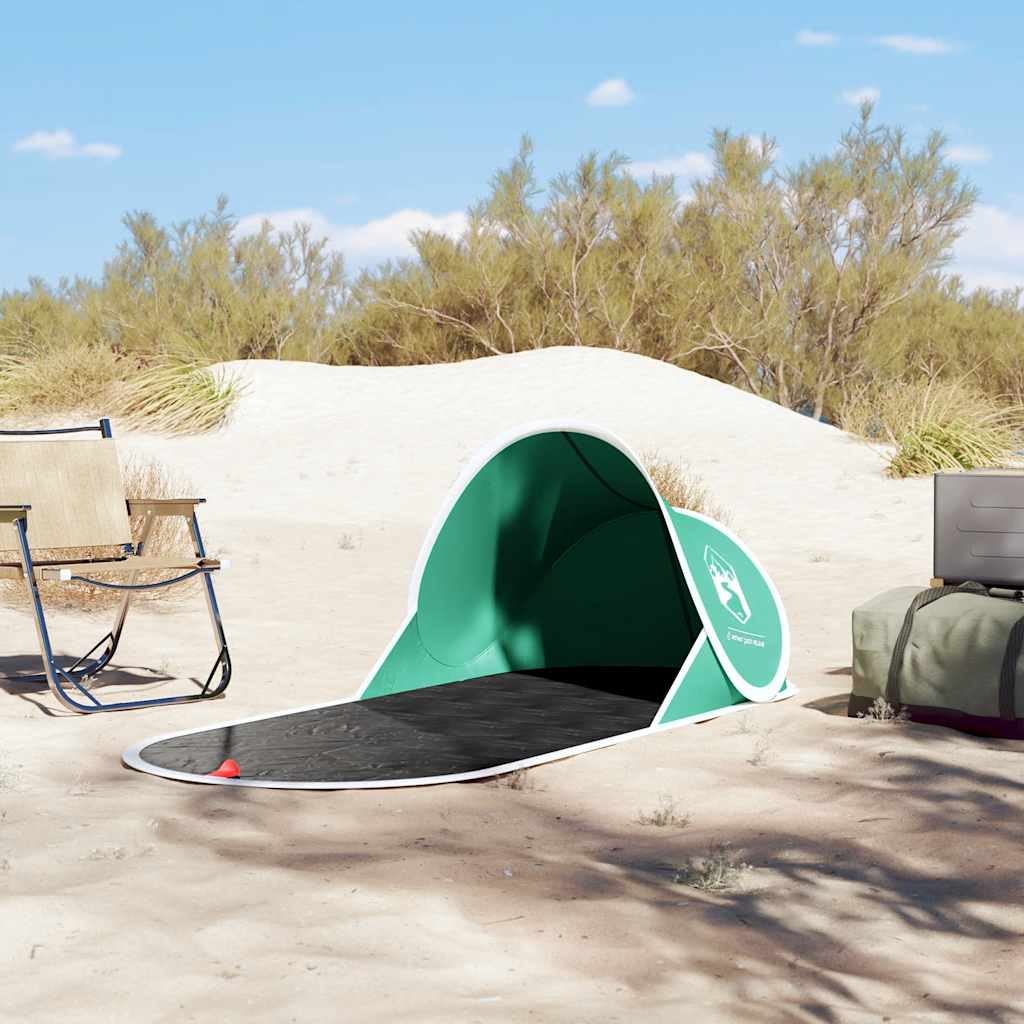 Tenda de praia pop-up impermeável verde mar