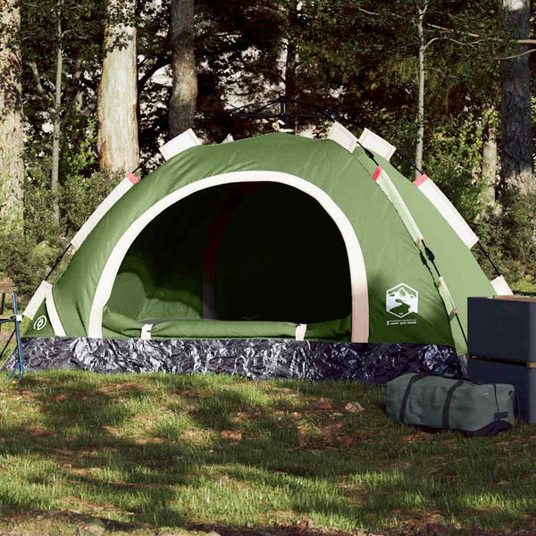 Tenda de campismo para 2 pessoas libertação rápida verde