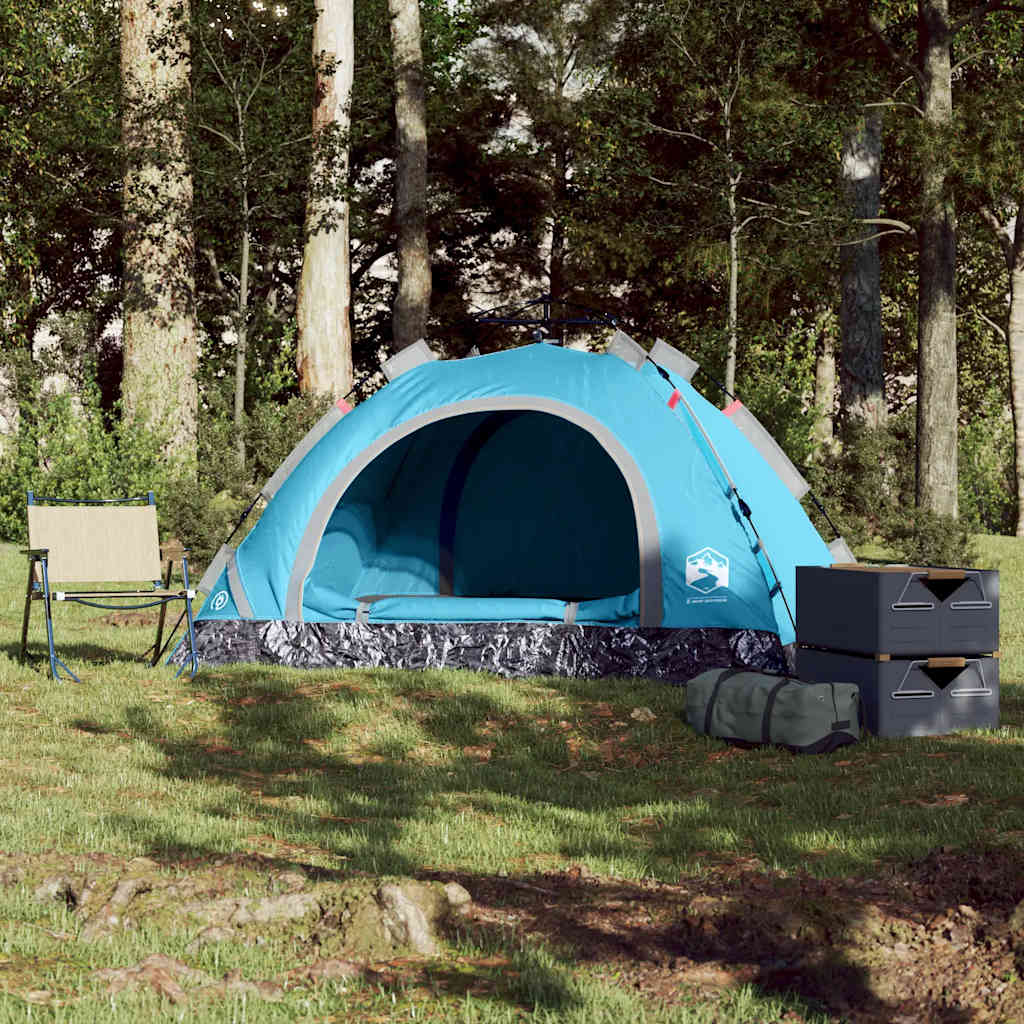 Tenda de campismo para 2 pessoas libertação rápida azul