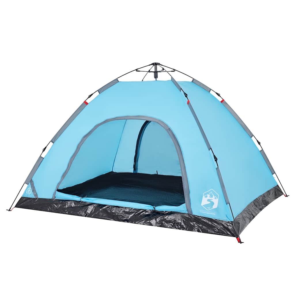 Tenda de campismo para 4 pessoas libertação rápida azul