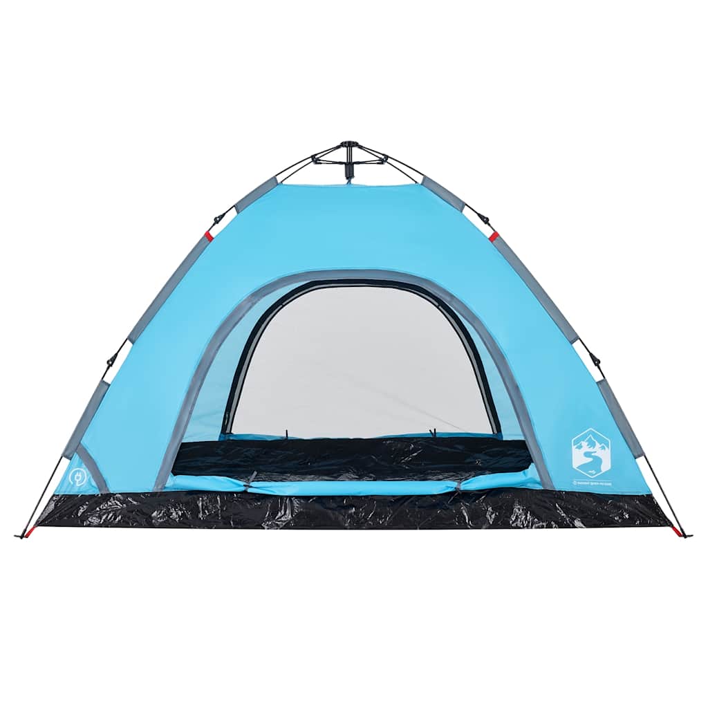 Tenda de campismo para 4 pessoas libertação rápida azul