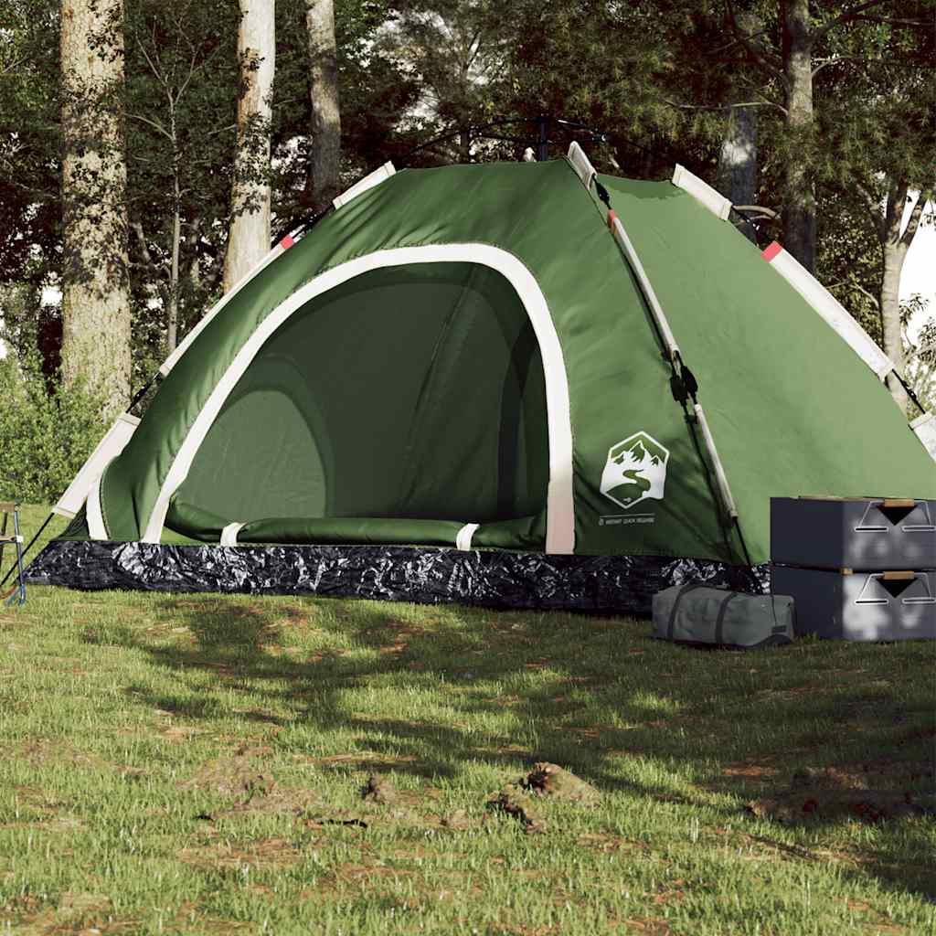 Tenda de campismo para 5 pessoas libertação rápida verde