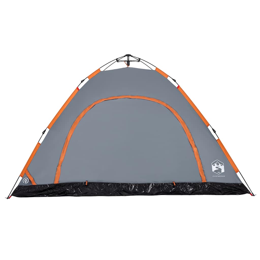 Tenda de campismo 5 pessoas libertação rápida cinzento/laranja