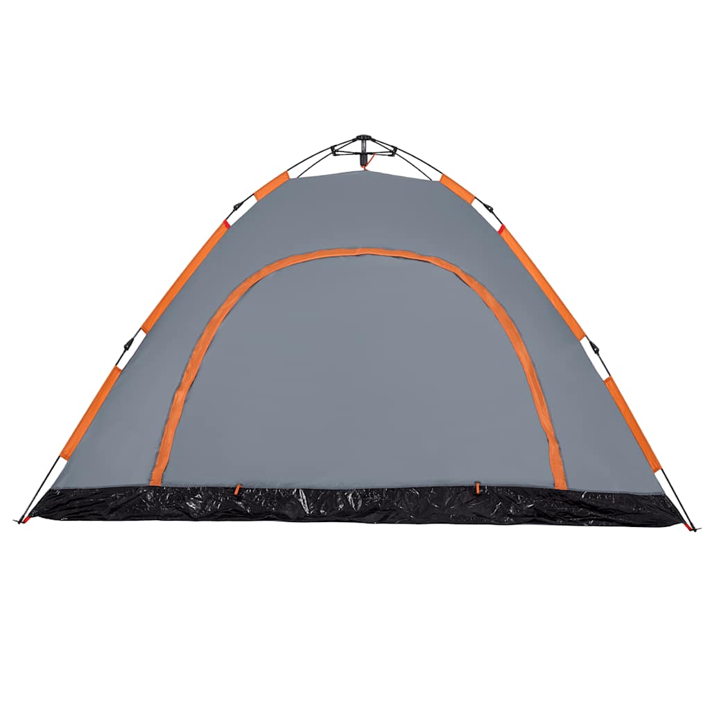 Tenda de campismo 5 pessoas libertação rápida cinzento/laranja
