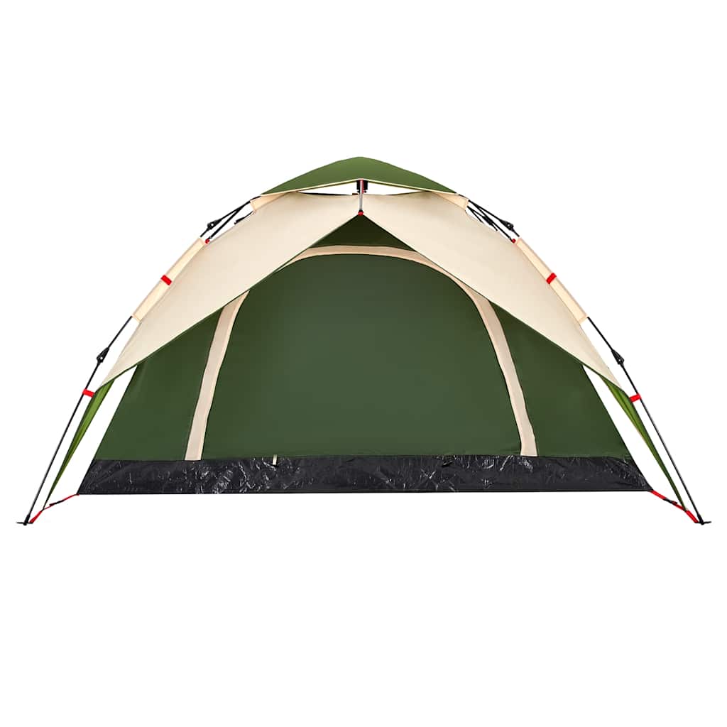Tenda de campismo cúpula para 4 pessoas libertação rápida verde
