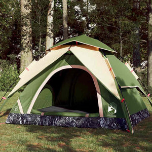 Tenda de campismo cúpula para 4 pessoas libertação rápida verde