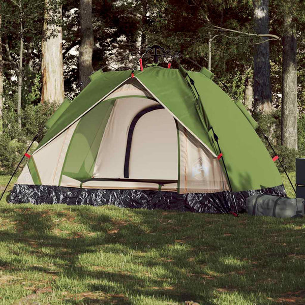 Tenda de campismo cúpula para 2 pessoas libertação rápida verde