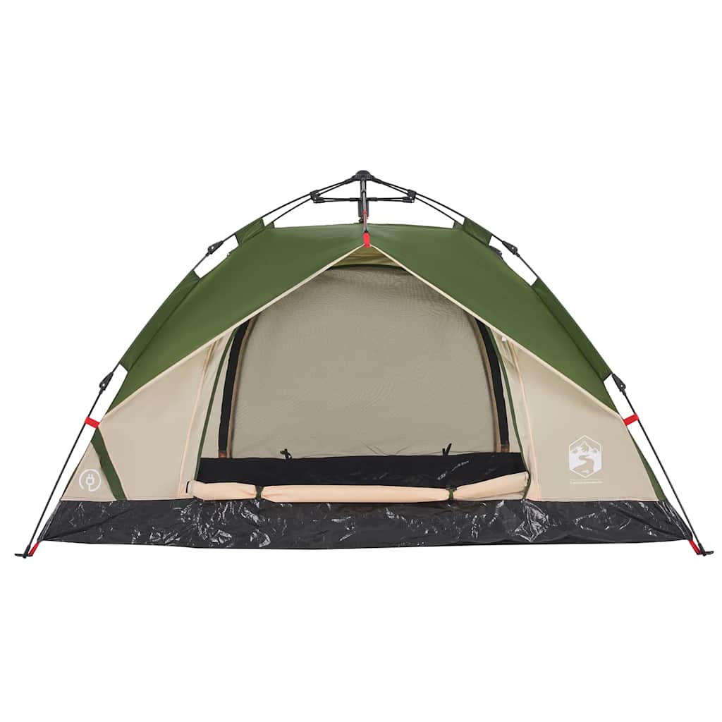 Tenda de campismo cúpula para 3 pessoas libertação rápida verde