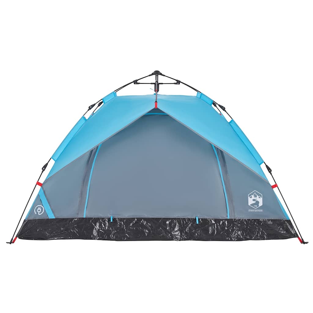Tenda de campismo cúpula para 3 pessoas libertação rápida azul
