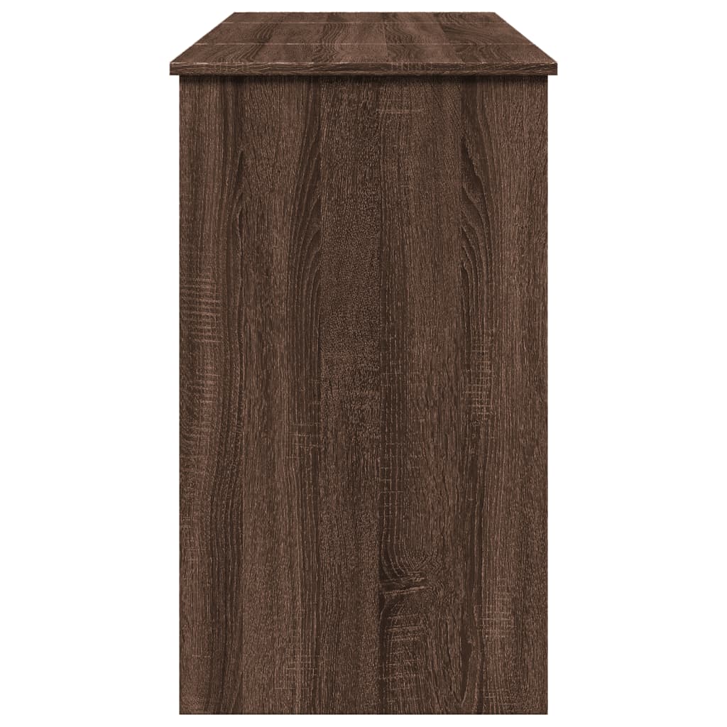 Toucador com espelho 100x45x76 cm cor carvalho castanho