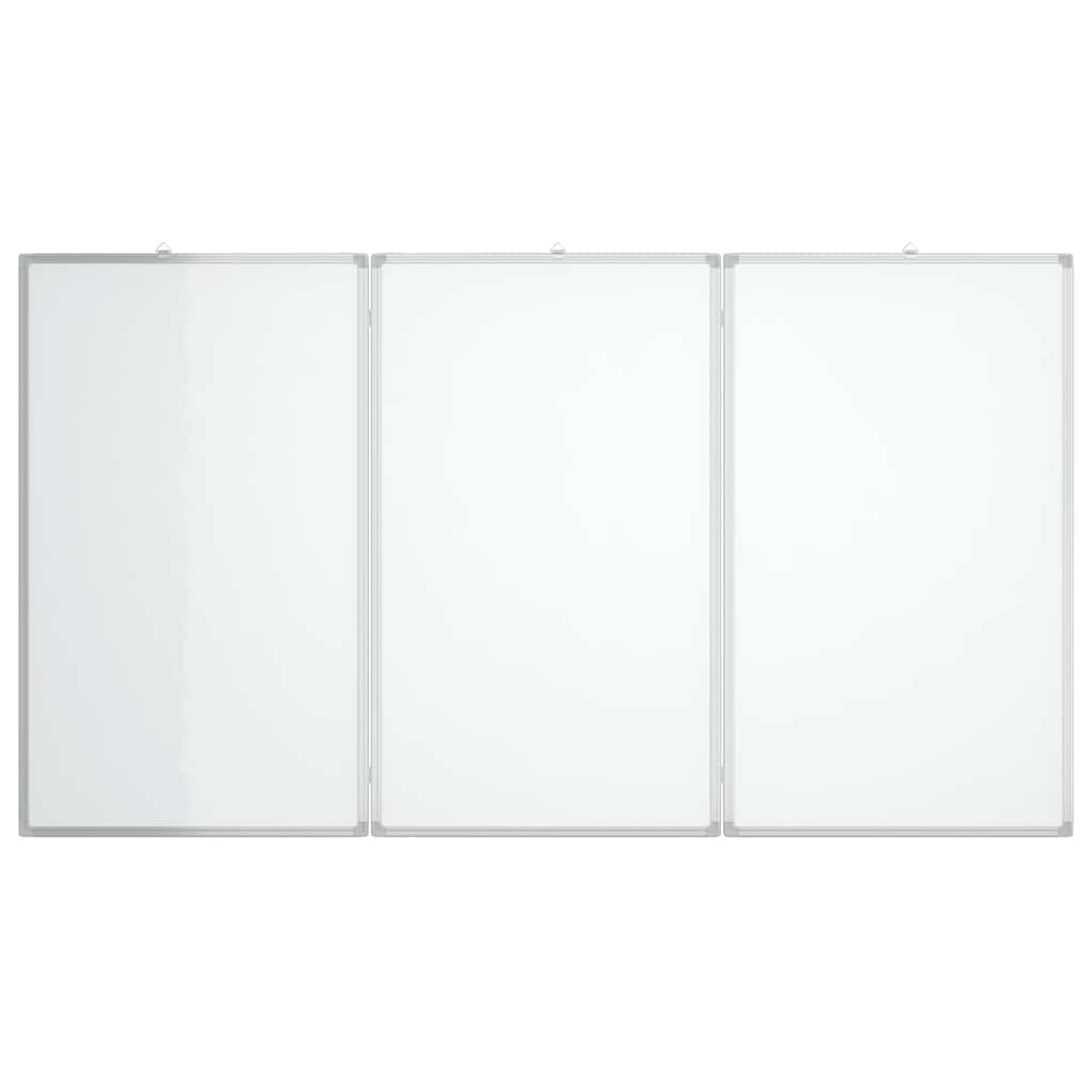 Quadro branco magnético dobrável 120x80x1,7 cm alumínio